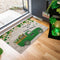 OneHoney Green Farm Truck Door Mat Wood Board Floor Bath Rugs, St.Patrick's Day Lucky Clover Leaf Entrance Doormats Non Slip Kitchen Rug for Indoor Bedroom Bathroom Living Room 16x24inch