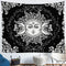 HYPREST Black and White Tapestry for Bedroom, Sun and Moon Tapestry, Burning Sun with Stars Psychedelic Tapestry Indie Wall Tapestry for Living Room Decor With Clips and Hooks (59" x 79"inches)
