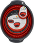Squish 4 Quart Collapsible Colander-Red & Gray, Red