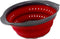 Squish 4 Quart Collapsible Colander-Red & Gray, Red