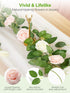 InnoGear Artificial Flowers, 50 Pcs Faux Flowers Fake Flowers Blush Roses Perfect for DIY Wedding Bouquets Centerpieces Bridal Shower Party Home Flower Arrangement Decorations