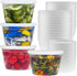 24-Pack Plastic Deli Containers with Airtight Lids, 16oz - Disposable Food Storage Containers for Meal Prep, Takeout, Restaurant, and More - Multipurpose Clear Plastic Containers - Microwaveable
