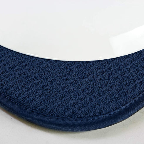 S&T INC. Absorbent, Reversible XL Microfiber Dish Drying Mat for Kitchen, 18 Inch x 24 Inch, Navy