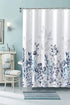 Neasow Blue and Grey Shower Curtain, Watercolor Floral Bathroom Curtain Teal and White Shower Curtains 72—72 inches