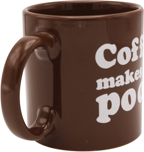 Island Dogs Makes Me Poop Coffee Mug, 1 Count (Pack of 1), Brown