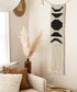 Macrame Wall Hanging Moon Phase Bohemain Home Wall Décor, 10" W x31.5 L