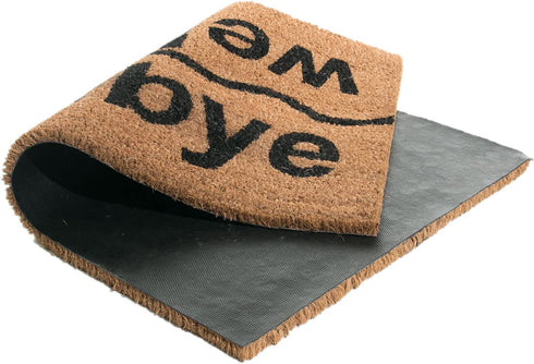 Imports Decor Vinyl Back Coir Doormat, Welcome-goodbye, 18-Inch by 30-Inch