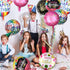 Sharlity Happy Birthday Foil Mylar Helium Balloon, 18" Round Foil Balloon, Pack of 30