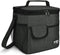 Large Insulated Lunch Bag for Women Men, 10L Leakproof Thermal Reusable Lunch Box for Adult & Kids, Tall Meal Prep Lunch Cooler Tote with 4 Pockets for Office Work by Tirrinia, Black