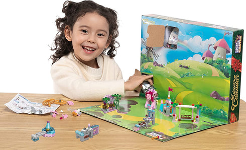 JOYIN 2021 Christmas Advent Calendar 12 Days Countdown Girls Calendar with Princess Castle Building Blocks Toys for Kids Girls STEM Building Toys