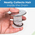 TubShroom Tub Drain Hair Catcher, 2 Pack, Chrome Drain Protector and Hair Catcher for Bathroom Drains, Fits 1.5? 1.75? Bathtub and Shower Drains