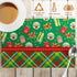 Table Placemats Kitchen Dining Place Mats Wipeable Dinner Mats Green Christmas New Year Table Mat Square, Set of 4 Washable Placemat, 45 x 30 cm