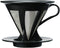 Hario "Cafeor" Stainless Steel Mesh Coffee Dripper, Size 02, Black