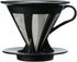 Hario "Cafeor" Stainless Steel Mesh Coffee Dripper, Size 02, Black