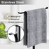 Giffgiss Towel Holder, T-Shape Modern Hand Towel Stand for Bathroom, Kitchen or Vanity, Height 12", Free-Standing Matte Black Countertop Towel Rack with Weighted Balanced Base