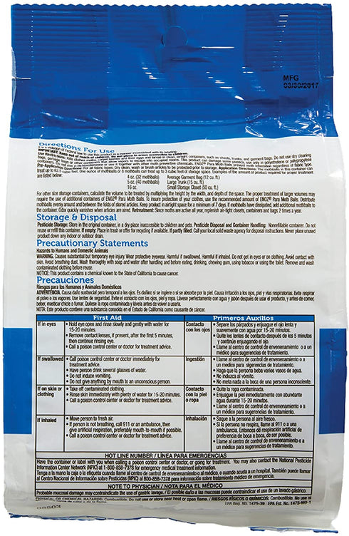Enoz para Moth Balls - 20 oz. Bag (Case of 6)