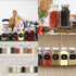 CycleMore 15 Pcs 6oz Glass Spice Jars Bottles, Square Spice Containers with Silver Metal Caps and Pour/Sift Shaker Lid-40 Blank Black Labels,1 Collapsible Funnel,1 Brushes and 1 Pen Included