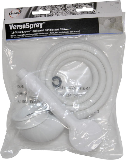 Danco 10086 VersaSpray Portable Hand Held Shower Head Fits Bathtubs Without Diverter, 1 Pack, Garden Tub Sprayer