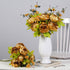 JUSTOYOU 2 Bunches Artificial Peonies, 12 Heads Faux Peony Flowers, Peonies Flowers for Decoration, Silk Flowers Bulk, Flores Artificiales para Decoracion, for Wedding, Party Decor (Gold)