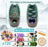 Zvaiuk 2 Sides LED Waterfall Incense Burner?Ceramic Backflow Incense Holder , Fountain Smoke Incense Holder with 120 Incense Cones & 50 Incense Stick, Aromatherapy Ornament Home Decor(Blue)