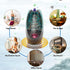 Zvaiuk 2 Sides LED Waterfall Incense Burner?Ceramic Backflow Incense Holder , Fountain Smoke Incense Holder with 120 Incense Cones & 50 Incense Stick, Aromatherapy Ornament Home Decor(Blue)