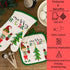Elrene Home Fashions Elf Naughty or Nice Oven Mitt and Pot Holder Gift Set of 2, 7 in x 13 8 in x 8, Multi