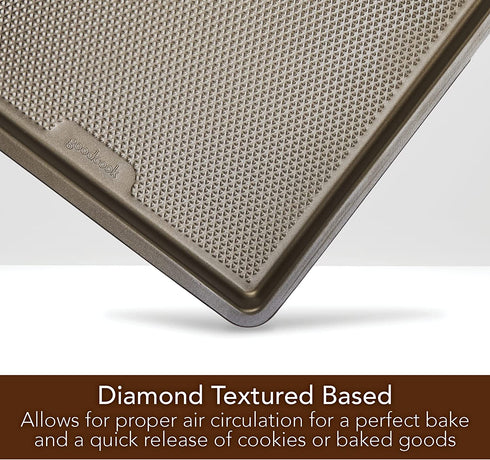 Goodcook Nonstick Textured Bakeware, Large (18 x 13), Champagne Pewter