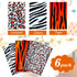 6 Pieces Animal Safari Theme Zoo Print Table Cover Jungle Animal Table Cover Reusable Animal Theme Tablecloth with Leopard, Tiger, Zebra for Animal Zoo Jungle Safari Themed Party (54 x 108 Inch)