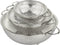 HLM 3-Piece Stainless Steel Mesh Micro-Perforated Strainer Colander Set (1-Quart, 2.5-Quart and 4.5-Quart)