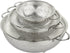 HLM 3-Piece Stainless Steel Mesh Micro-Perforated Strainer Colander Set (1-Quart, 2.5-Quart and 4.5-Quart)