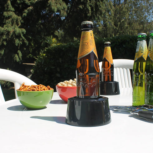 TableCoaster - The Ultimate Anti-Spill Drink Holder, Jet Black