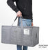 BALEINE Extra Large Storage Tote with Zippers & Carrying Handles, Heavy-Duty Oxford Fabric Moving Bags for Laundry, Space Saving, Storage, Winter Gray