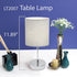 Simple Designs Home LT2007-WHT Chrome Fabric Shade, 5.51" x 5.51" x 11", White Mini Basic Table Lamp