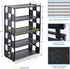 NiHome 5-Tier Shoe Rack Stackable and Adjustable Lightweight Space Saving Metal Shoe Organizer, Small 10 Pairs Shoe Storage Shelf Free Standing for Closet Hallway Entryway Living Room Bedroom (Black)