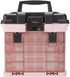 Pink Tool Box Durable Tackle Box Organizer with 4 Compartments for Hardware, Fishing Tackle, Beads, Hair Accessories and More by Stalwart
