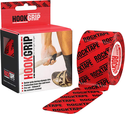 RockTape HookGrip 2-Inch Thumb Protection Kinesiology Tape for Weightlifting (32 Pre-Cut Strips)