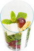 Open Cut Slanted Round Dessert Cups - 3 ounce - 40 Count - Spoons Included - Clear Plastic - Slanted Cylinder Mini Dessert Cup - Appetizer Cup - Tasting Glass-Sample Shot Glass -Disposable or Reusable