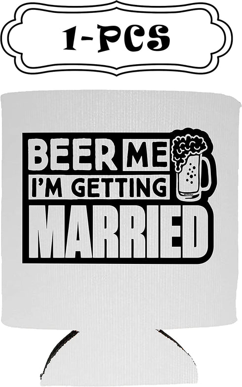 NeeNoNex Beer Me I'm Getting Married and Groom's Crew Crew Insulated Can Coolie Coolers (12, Beer Me + Brew Crew)