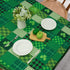 St. Patricks Day Tablecloth, Green Lucky Shamrock Table Cloth, Buffalo Plaid Checkered Tablecloths, Four Leaf Clovers Waterproof Tablecloth Square for Dinner Party Decoration, 55 x 55 inch