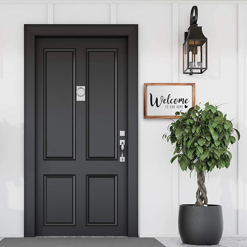 Welcome to Our Home Sign -Rustic Farmhouse Decor for the Home Sign - Wall Decorations for Living Room, Modern Farmhouse Wall Decor, Rustic Wall Hanging Welcome Sign with Solid Wood Frame -11x16 inches