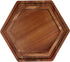 Acacia Wood Hexagon Serving Trays Set of 2 Wooden Platters for Home Decor Coffee Table for Fruit Salad Pizza Cheeses Dessert Plate The Perfect Centerpiece Decoration for Your Dining or Living Room