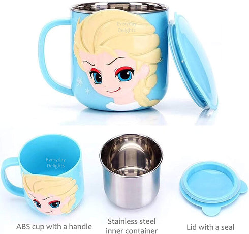 Disney 3D Mickey Red Durable Stainless Steel Insulated Cup with Lid, 250ml