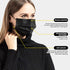 50pcs Black Masks Face Breathable Dust Filter Masks Mouth Cover Disposable Masks with Elastic Ear Loop for Men & Women (Pack of 50 PCS)