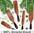 5 PC Spurtles Kitchen Tools As Seen on Tv , Spurtle Set with Black Handles , Spurtle Set As Seen on Tv Acadia Wood , Wooden Spurtle , Spurtle As Seen On Tv , Spurtle Reviews , Spurtle