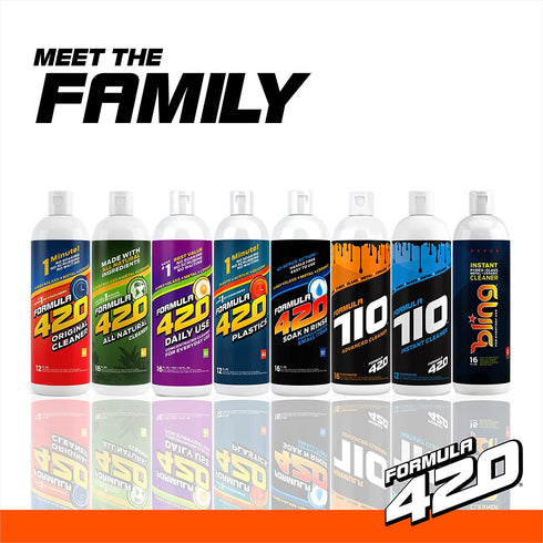 Formula 420 Bundle Pack : 1 Bottle Glass Metal Ceramic Pipe Original Cleaner 12 oz, 1 Bottle Formula 710 Advanced Cleaner 16oz & 1 Bottle Formula 710 Instant Cleaner 12oz (3 bottles total)