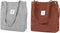 2Pcs Corduroy Tote Bags, Etercycle Women's Casual Shoulder Bag Big Capacity Reusable Grocery Handbags with Inner Pocket For Work Beach Lunch Travel And Shopping