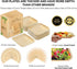 Palm Leaf Plates Biodegradable Plates Wood Plates Eco Friendly Disposable Plates with 25 Wooden Forks Knives for Dinner Outdoor Wedding Picnic Party 10 inch Square Pack Of 25