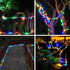 JMEXSUSS 2 Pack 100 LED Solar Rope Lights,33ft 8 Modes Solar Rope Lights Outdoor Waterproof LED Solar Powered Rope Tube for Trampoline Fence,Gazebo,Yard,Walkway,Path(Multi Color)