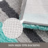 KMAT Luxury Bathroom Rugs Bath Mat,18"x26", Non-Slip Fluffy Soft Plush Microfiber Shower Rug, Machine Washable Carpet Quick Dry Ultra Shaggy Bath Mats for Bathroom, Tub and Shower, Green-Grey