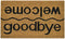 Imports Decor Vinyl Back Coir Doormat, Welcome-goodbye, 18-Inch by 30-Inch